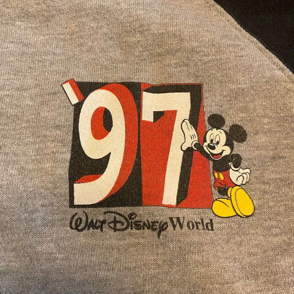 Disney Gray and Black Mickey Mouse 97 Sweatshirt - Picture 2 of 7